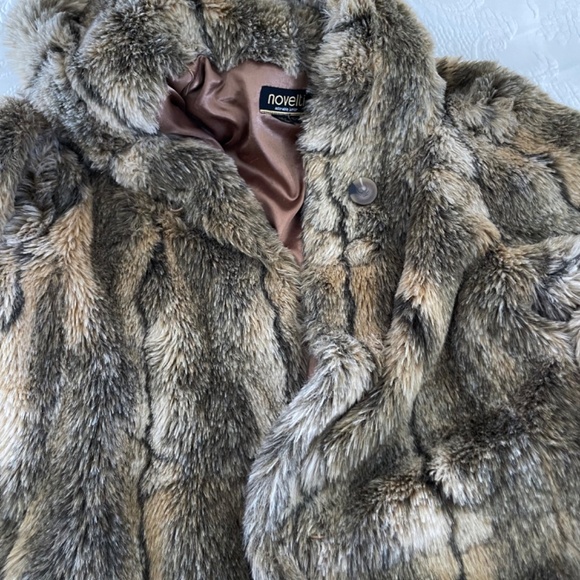 Novelti Women Faux Fur Coat Swing Style - Hooded Faux Fur Coat M - Picture 7 of 9